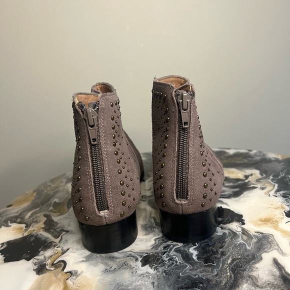 Bettye Leather Suede Studded Ankle Boot - Picture 5 of 11